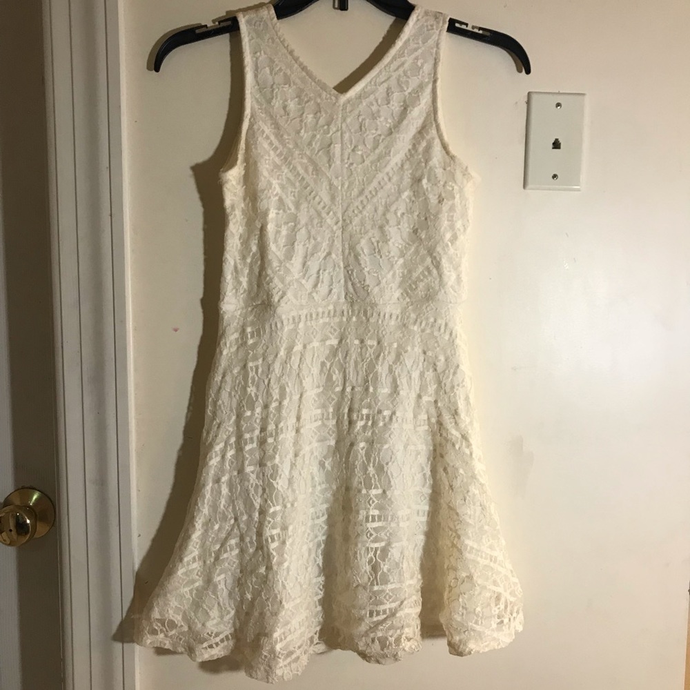 cream knit dress